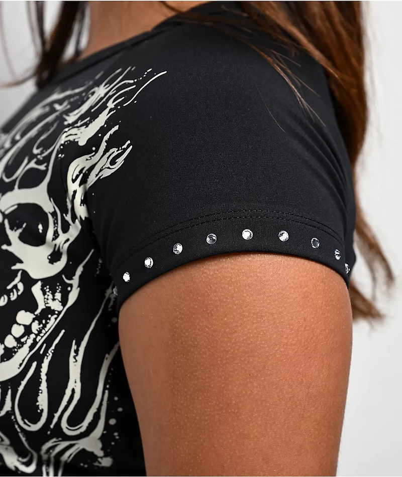 Broken Promises Storm Of Chaos Black Raglan T-Shirt