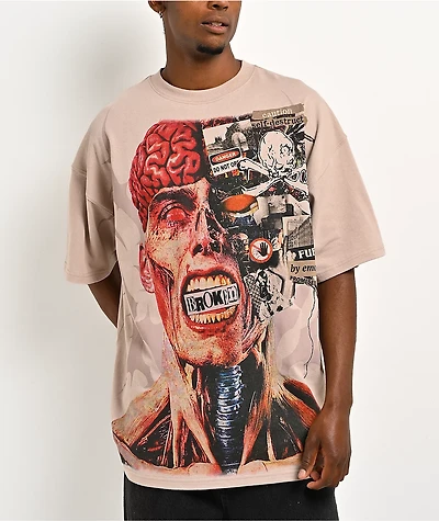 Broken Promises Subconcious Beige T-Shirt