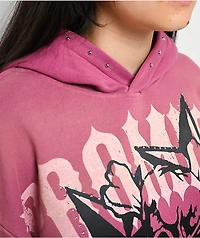 Broken Promises Subculture Studded Pink Hoodie