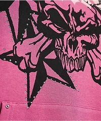 Broken Promises Subculture Studded Pink Hoodie