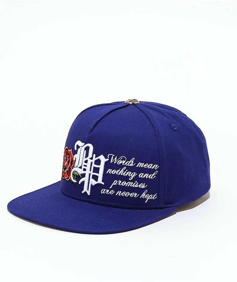 Broken Promises Sweet Death Blue Snapback Hat