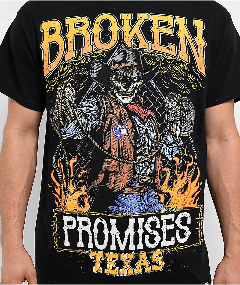 Broken Promises Texas Roll Call Black T-Shirt