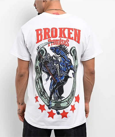 Broken Promises Texas Six Flags White T-Shirt