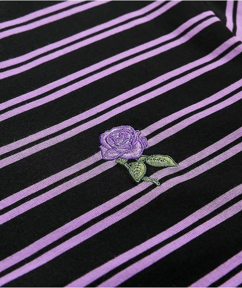 Broken Promises Thornless Black & Purple Stripe T-Shirt
