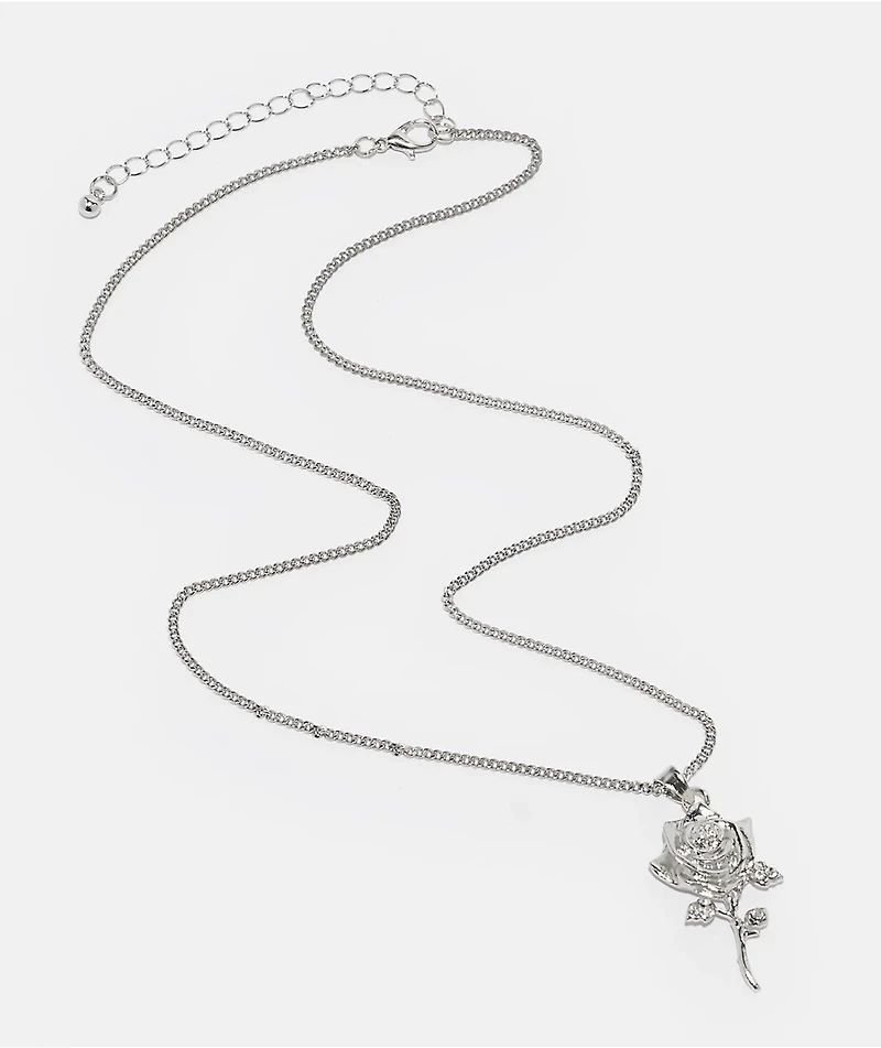 Broken Promises Thornless Bling 22" Silver Necklace