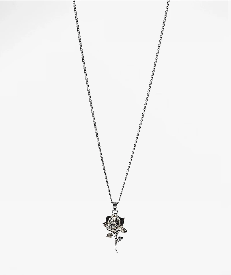 Broken Promises Thornless Bling 22" Silver Necklace