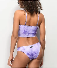 Broken Promises Thornless Purple Tie Dye Cheeky Bikini Bottom