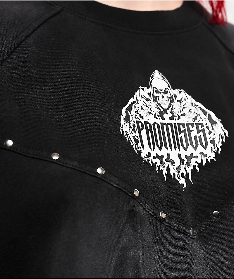 Broken Promises Thunderheart Black Wash T-Shirt