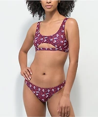 Broken Promises Trouble Paradise Cutout Bikini Top