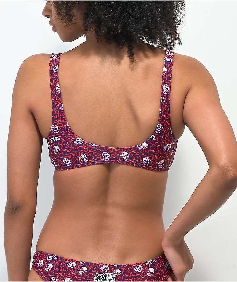 Broken Promises Trouble Paradise Cutout Bikini Top