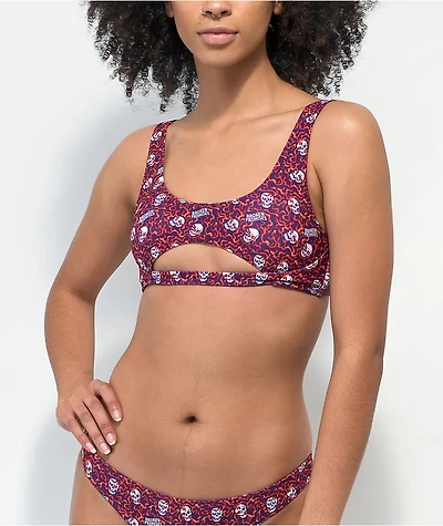 Broken Promises Trouble Paradise Cutout Bikini Top