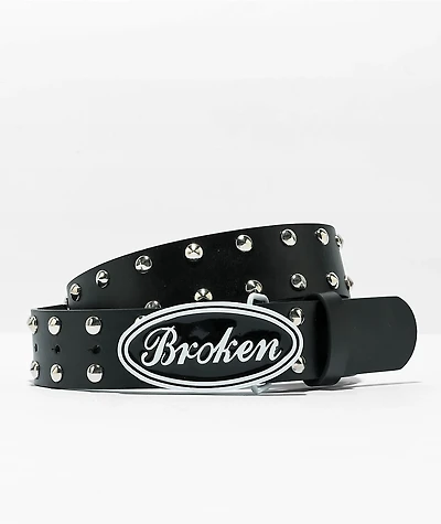 Broken Promises Truckstop Black Studded Belt
