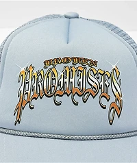 Broken Promises Twin Flame Baby Blue Trucker Hat