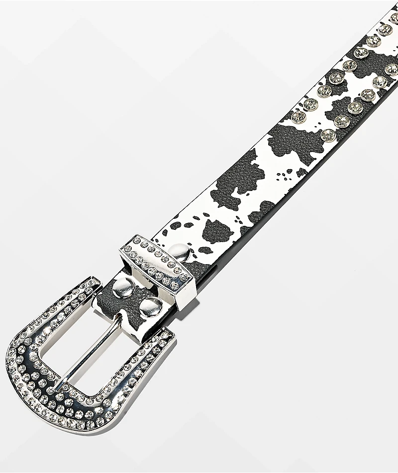 Broken Promises Udder Desire Rhinestone Black Belt