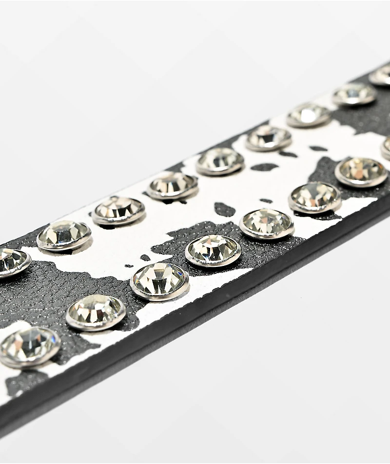 Broken Promises Udder Desire Rhinestone Black Belt