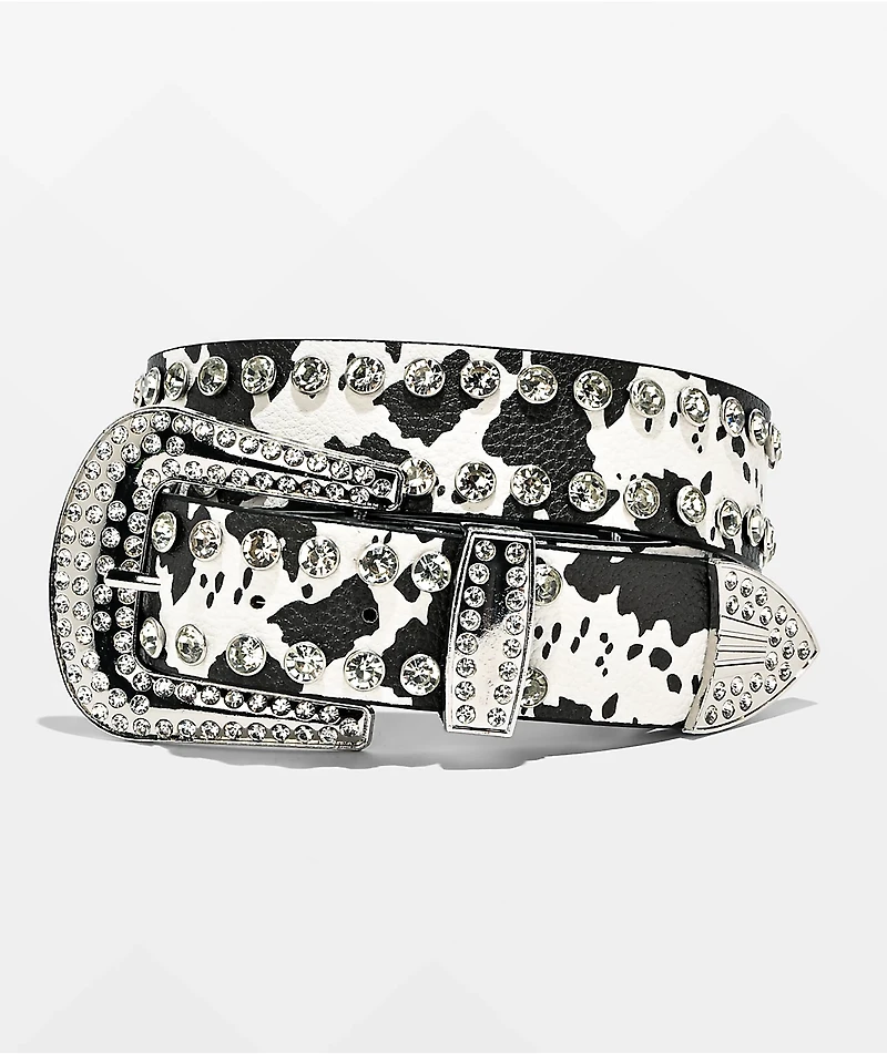 Broken Promises Udder Desire Rhinestone Black Belt