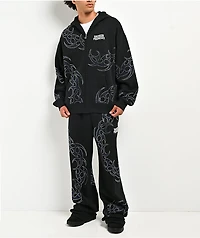 Broken Promises Ultrablade Rhinestone Black Sweatpants