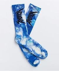 Broken Promises Underground Blue Tie Dye Crew Socks