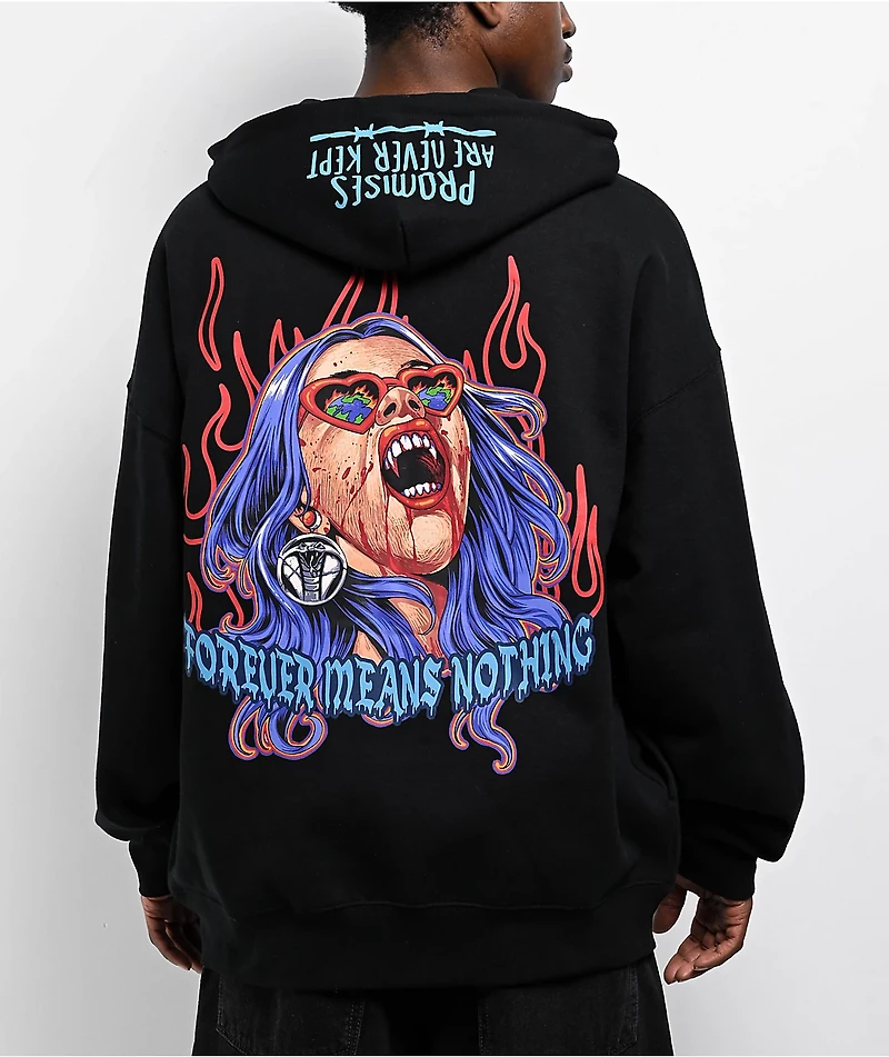 Broken Promises Unforgiven Black Hoodie