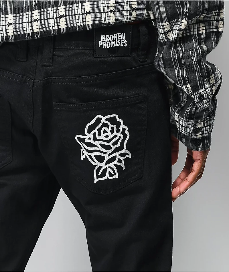 Broken Promises Unfortunate Black Denim Jeans