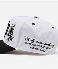 Broken Promises Vicious White & Black Snapback Hat