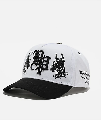 Broken Promises Vicious White & Black Snapback Hat