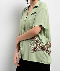 Broken Promises Viper Sage Short Sleeve Button Up Shirt