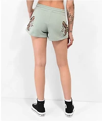 Broken Promises Viper Snake Green Sweat Shorts