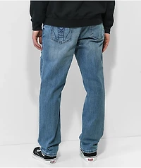Broken Promises Wait Forever Blue Denim Jeans