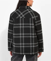 Broken Promises Warrior Black & Grey Plaid Flannel Jacket