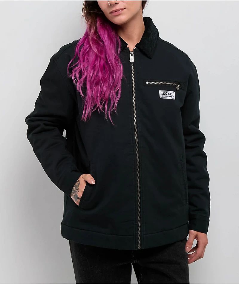 Broken Promises Wasted Love Black Work Jacket