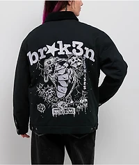 Broken Promises Wasted Love Black Work Jacket
