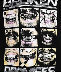 Broken Promises Watch Your Mouth Black T-Shirt