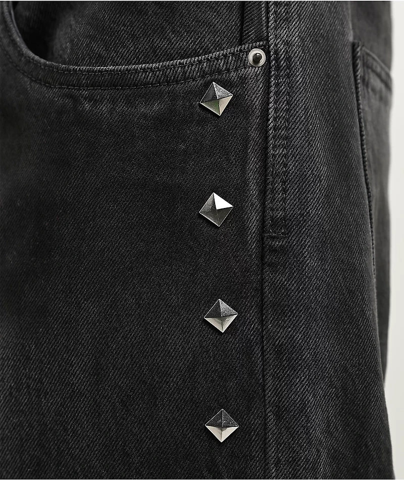 Broken Promises Weapon Studded Black Wash Jeans