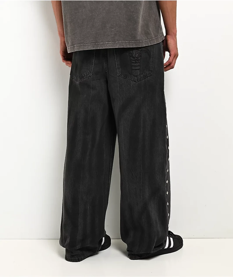 Broken Promises Weapon Studded Black Wash Jeans
