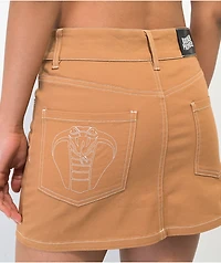 Broken Promises Wheelbarrow Brown Mini Skirt