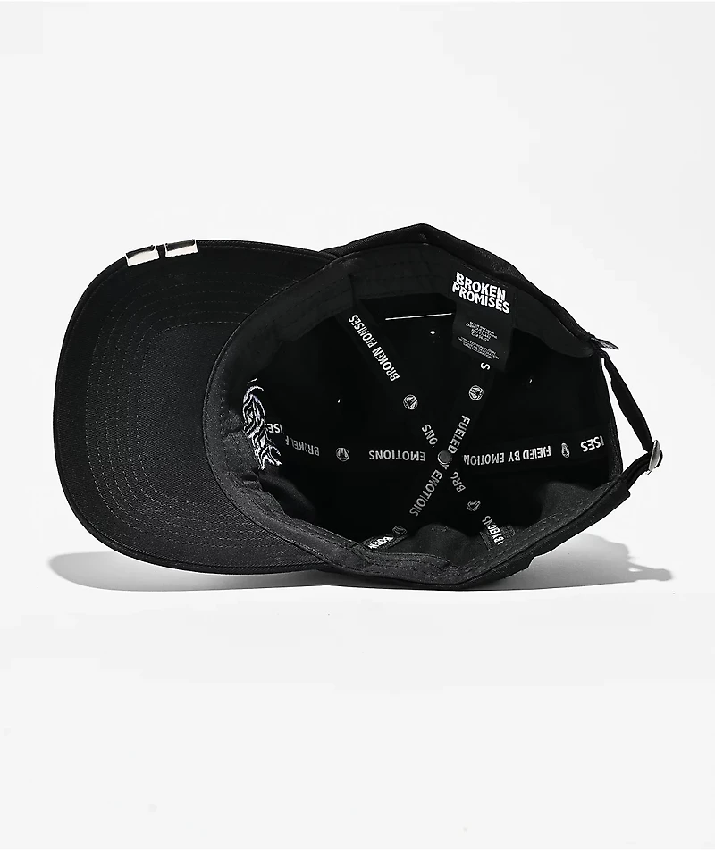 Broken Promises Whirl Airbrush Black Strapback Hat