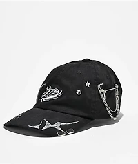 Broken Promises Whirl Airbrush Black Strapback Hat