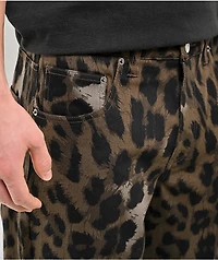 Broken Promises Wild Leopard Brown Jeans