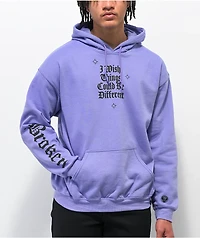 Broken Promises Wishful Thinking Purple Hoodie