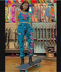 Broken Promises You Played Me Blue & Black Tie Dye Jogger Sweatpants