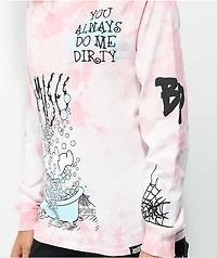 Broken Promises x Casper Do Me Dirty Pink Tie Dye Long Sleeve T-Shirt