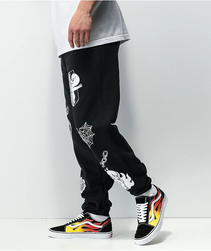 Broken Promises x Casper Doodles Black Sweatpants