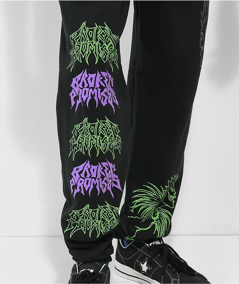 Broken Promises x Death Note Ryuk Black Sweatpants