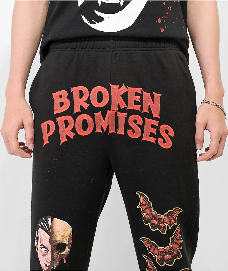 Broken Promises x Dracula The Count Black Sweatpants