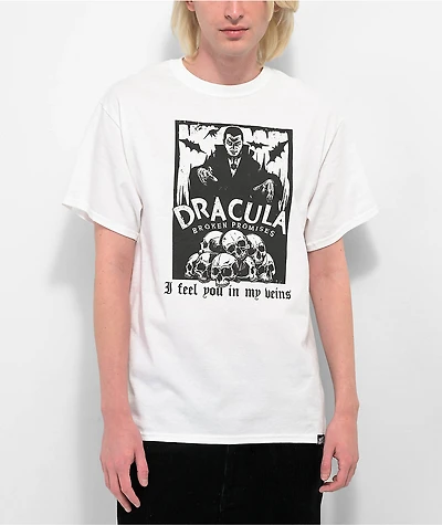 Broken Promises x Dracula My Veins White T-Shirt