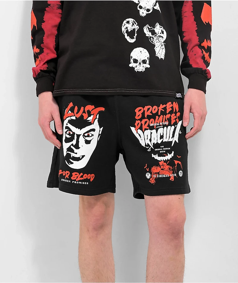 Broken Promises x Dracula Lust For Blood Black Shorts