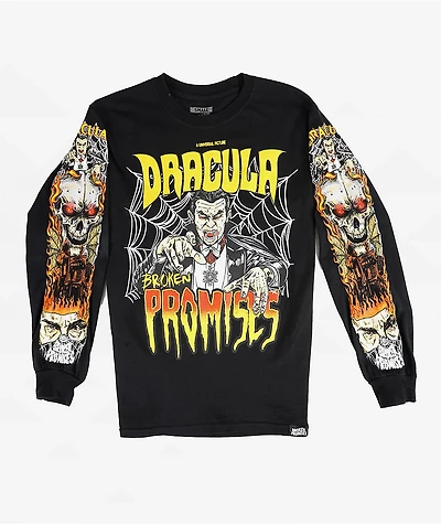 Broken Promises x Dracula Pain My Neck Black Long Sleeve T-Shirt