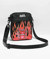 Broken Promises x Happy Bunny I'm Bad Black Crossbody Bag