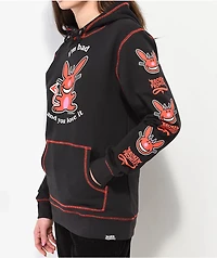 Broken Promises x Happy Bunny I'm Bad Contrast Black Hoodie